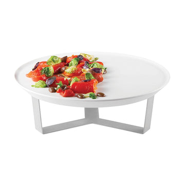 Rosseto SM276 Forme Melamine Round Tray, 4" High, White - Default Title