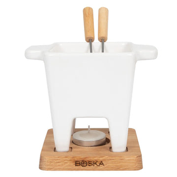 Boska USA Corp Fondue Pot Set, 10 oz. - Brown White