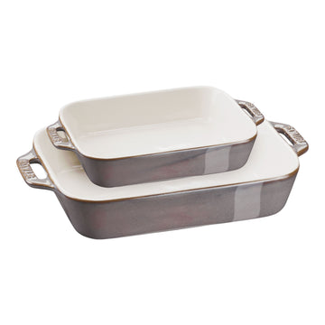 Staub Zwilling Staub Ceramic Dish Set, 6 - 7 1/2" x 7 1/2 - 10 1/2" - Blue