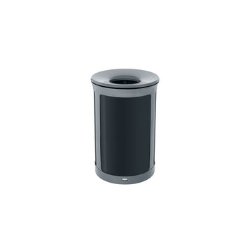 Rubbermaid Enhance Stainless Steel Decorative Trash Can, 23 gal. - Black