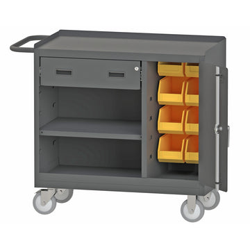 Durham Mfg 2212A-BLP-8B-LU-95 Metal Shelf Mobile Workstation, 18 1/4" Wide - Default Title