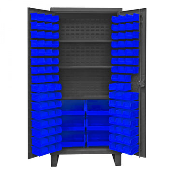 Durham Mfg HDC36-102 Steel Bin Storage Cabinet, 36" Wide - Blue Gray