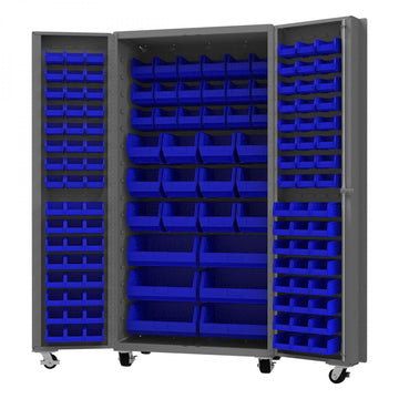 Durham Mfg DCM36-BDLP-132 Bin Storage Cabinet, 36" Wide - Blue Gray