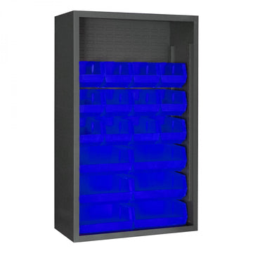 Durham Mfg 5002-18 Bin Rack, 36" Wide - Blue Gray