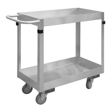 Durham Mfg Stock Cart, 34" High, Silver - 17"
