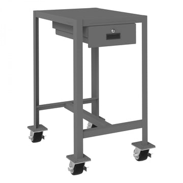 Durham Mfg Machine Table, 36 1/4" High, Gray - 18" x 24"