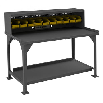 Durham Mfg DWB Workbench, 50 1/16" High, Gray - 30" x 60"