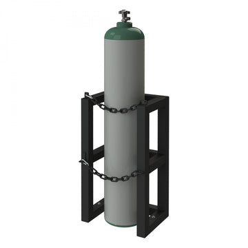 Durham Mfg GCRV Rack, 16" Wide, Black - 1 Gas Cylinder