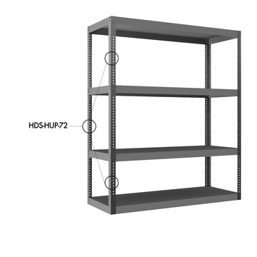 Durham Mfg HDS-HUP Galvanized Steel Upright, 2" x 2", Gray - 72"