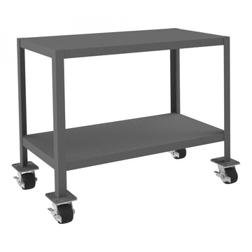 Durham Mfg Machine Table, 30 1/4" High, Gray - 18" x 36"