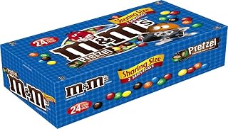 M&M's Pretzel Chocolate Candy Sharing Size 2.83-Ounce Pouch 24-Count