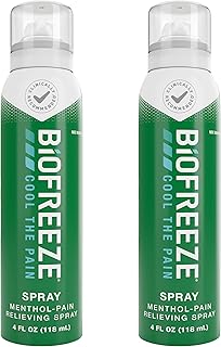 Biofreeze Pain Relief Spray, Cooling Menthol Spray, 4 FL OZ (2 pack)