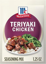 McCormick Seasoning Mix, Teriyaki Chicken Seasoning Mix, Quick and Easy 20-Minute Meal, Convenient & Delicious Flavor, Prepare with Chicken, Steak, or Shrimp, 1.25 oz