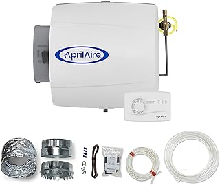 500M 12-gal. Whole-House Small Bypass Evaporative Humidifier with Manual Control for up to 3,600 sq. ft. + AprilAire Model 5843 Humidifier Installation Kit