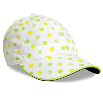 Perfomance Pickleball Cap Hat by Headsweats – One Size, Polyester, White/Neon Pickleball