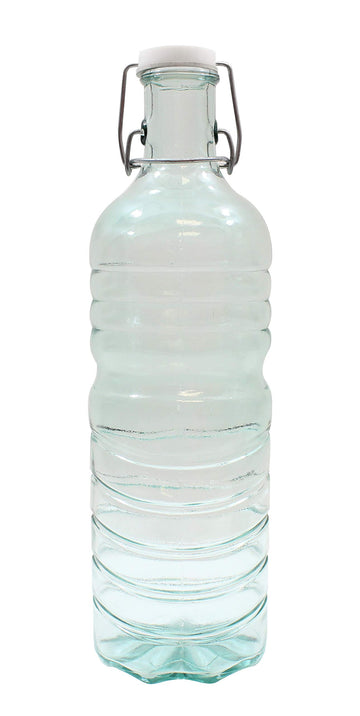 Authentic Water Bottle w/stopper by Tablecraft – 7 Ounces, Glass, Green, Model 6632