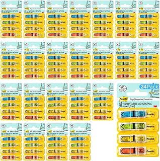 Post-it Sign and Date Flags, 4 Primary Colors, 24-Pack, Model 684-SD