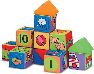 Melissa & Doug K's Kids Match and Build Soft Blocks Set (Pack of 6)