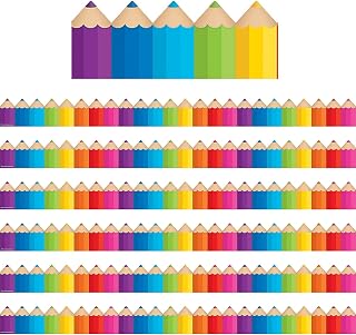 Teacher Created Resources Die-Cut Border, 2.75-inch x 210-ft, Colored Pencils (TCR3496-6)