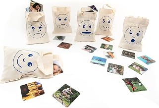 Feelings and Emotions Sorting Bags - SEL Sorting Game - 6 Emotions - Pre-K Educational Learning Resource - 66 Pieces - 2 Years +