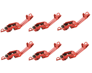 Grip Tight Circuit Breaker Lockout (6-Pack) by Master Lock – 6 Pack, Alloy Steel, Red, Pack of 6, Model 493B