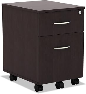 Alera ALE Valencia Series Mobile B/F Pedestal, 15 7/8w x 19 1/8d x 22 7/8h, Espresso