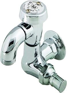 T&S Brass B-0720 Sill Faucet, Vacuum Breaker, 1/2-Inch Npt Female Flanged Inlet, 3/4-Inch Hose Threads, Polished