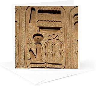 Hieroglyphics, Obelisk, Ramses II, Temple of Luxor, Egypt-CN02 PRI0007 - Prisma 1 Greeting Card with envelope