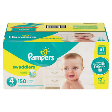 Swaddlers Diapers Size by Pampers – Size 4, Size 4, 150 Count