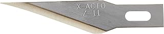 X-Acto Z Series Light-Weight Replacement Blade, No 11, 4-7/8 in L, Stainless Steel Blade, Gold Hue, Pack of 5