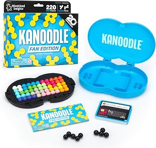 Educational Insights Kanoodle Fan Edition - 20th Anniversary (Cyan) - 3D Puzzles for Kids, Teens, and Adults, Brain Teasers for Kids 8-12, Challenging Logic Puzzles, Single Player Puzzle Toys