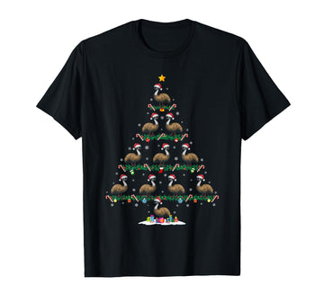 Emu Christmas Tree Pajama Men Women Kids Ugly Xmas T-Shirt by Funny Xmas Tree Emu Lover Gifts – Polyester, Black, Model 6JNYPPM1M49
