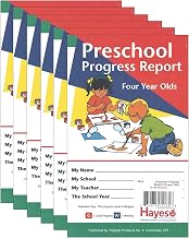 Hayes Progress Reports, 4 Year Olds, 60 Reports (6 Packs), Small, Disposable, Unisex, Little Kid