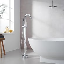 Marina Brass Freestanding Tub Faucet in Polished Chrome with Handshower