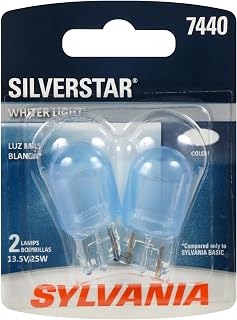 SYLVANIA 7440 SilverStar Mini Bulb, Daytime Running Light, 2 Bulbs