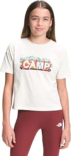 The North Face Girls’ Short Sleeve Graphic Tee, Vintage White, X-Small