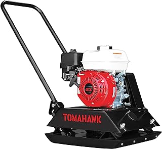 Tomahawk Power Tomahawk 5.5 HP Honda Vibratory Plate Compactor Tamper for Ground, Gravel, Dirt, Asphalt, Compaction GX160 Engine