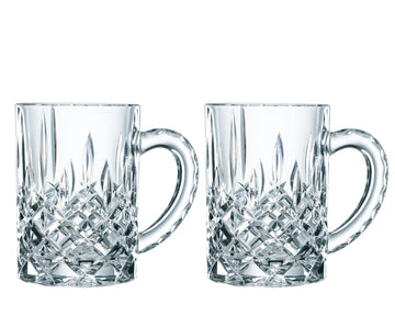 Noblesse Beer Mug by Nachtmann – 9.4 cm x 14.5 cm x 13.9 cm, 600 milliliters, Kristallglas, Transparent" Gold "Colorless, Pack of 2