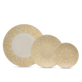 Havana Porcelain by Fortessa – 12 Piece Dinnerware Set (Service for 4), Porcelain, Honey, Model 12PPS.5603