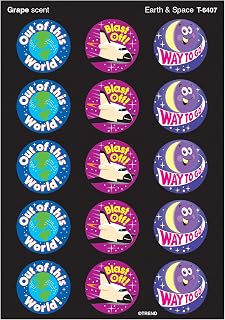 Trend Enterprises Trend Earth & Space/Grape Stinky Stickers, Classroom Incentives, 60 Count
