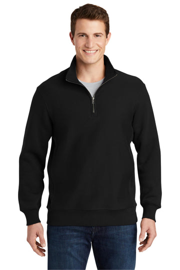 Unisex Super Heavyweight Quarter Zip Pullover Sweatshirt Black by SPORT-TEK – 3X-Large, Cotton, Black, Model 906862
