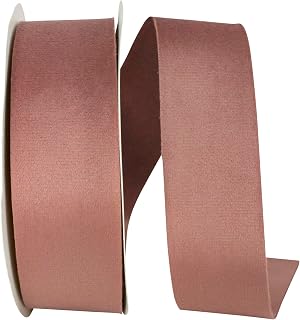 Reliant Ribbon Luxe Velvet Double Face, Pecan, 1-1/2 Inch, 10 Yards