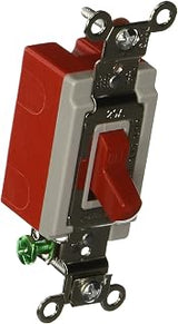 Hubbell HBL1221R Single Pole Toggle, Industrial Grade, 20 amp, 120/277V, Red