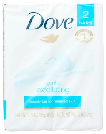BAR GENTLE EXFOLIATING 2X4.25OZ by Dove – 1.88 Ounce (Pack of 2), white, Pack of 2, Model 61328