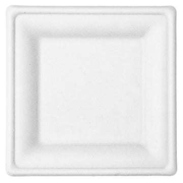 10 inch Square Plates I Tree-Less™ Compostable Molded Fiber Square Plates I Extra Strength I No Added PFAS I Classic White (250 Count) by Responsible Products – Model