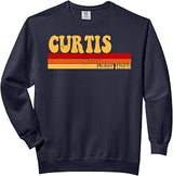 CURTIS Name Personalized Idea Men Retro Vintage CURTIS Comfort Colors Adult Sweatshirt
