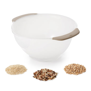Good Grips Rice & Small Grains Washing Colander by OXO – 1.0 liters, Stainless Steel, Clear, Model 11166900