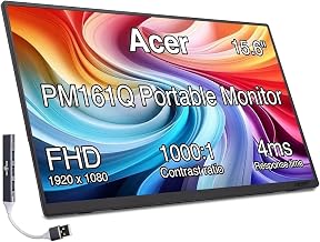 Acer PM161Q 15.6" Portable USB-C IPS Monitor with Tiltable Stand