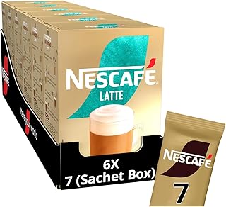 Nescafe NESCAFÉ LATTE Instant Coffee Sachets x7 (Pack of 6, Total 42 Sachets)
