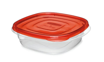 TakeAlongs Square Food Storage Containers by Rubbermaid – 2.9 Cup (2 Pack), 2.9 cups, Plastic, Chili Red, Model FG7F71RETCHIL